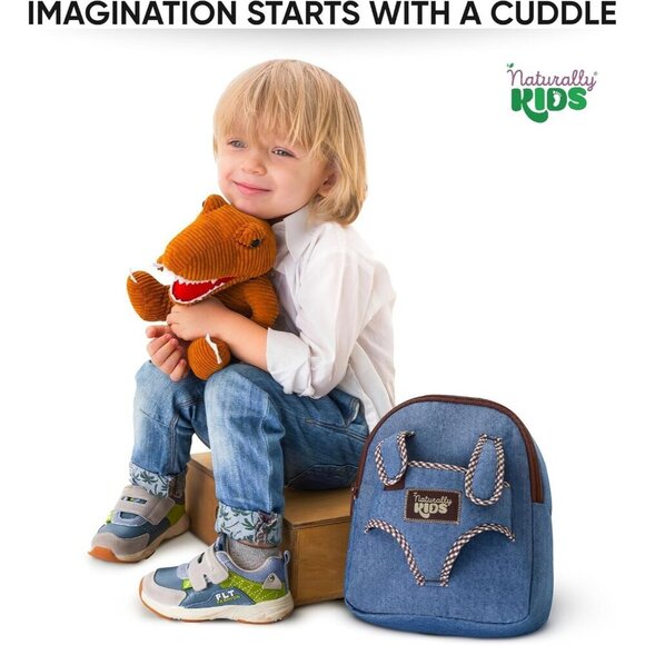 🆕 Boys Blue Dinosaur Toys kids 3-5 Gifts Birthday Toddler Backpack - Picture 7 of 8